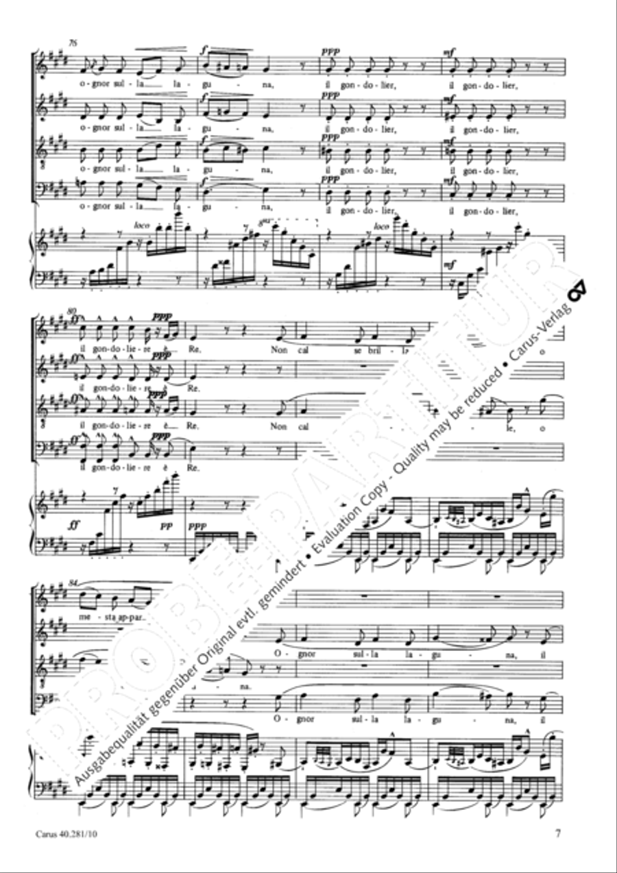 I Gondolieri 4-Part scores gallery preview page 8