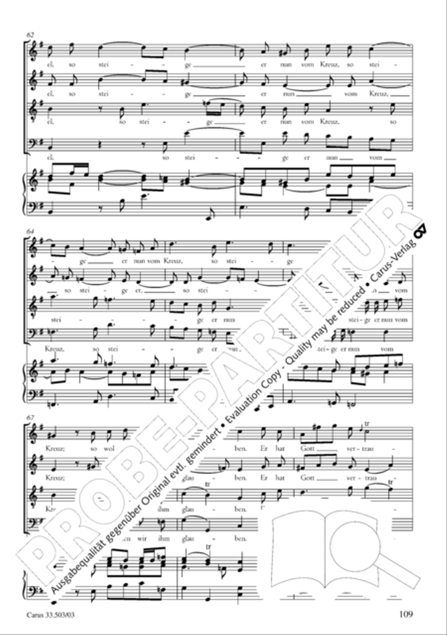 Passion according to St. Matthew (Passions-Musik nach dem Evangelisten Matthaus) SSATB scores gallery preview page 110