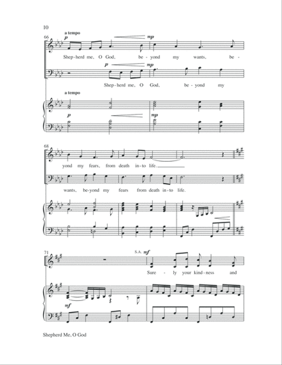 Shepherd Me, O God 4-Part scores gallery preview page 11