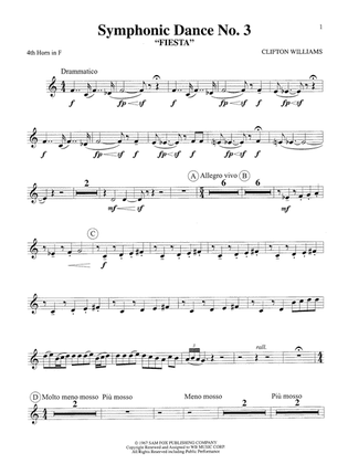 Symphonic Dance No. 3 ("Fiesta"): 4th F Horn