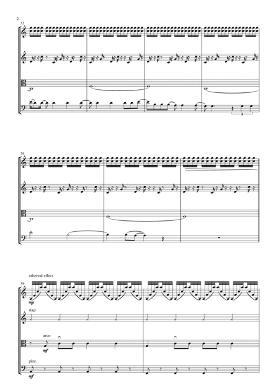 I Can Do It With A Broken Heart String Quartet scores gallery preview page 2