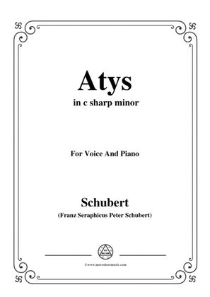 Schubert-Atys,in c sharp minor,for Voice and Piano