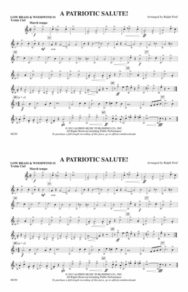 A Patriotic Salute!: Low Brass & Woodwinds #1 - Treble Clef