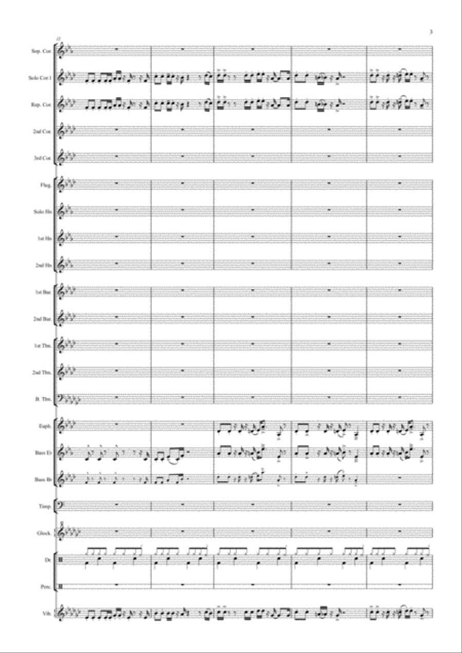 Another One Bites The Dust Brass Ensemble scores gallery preview page 3
