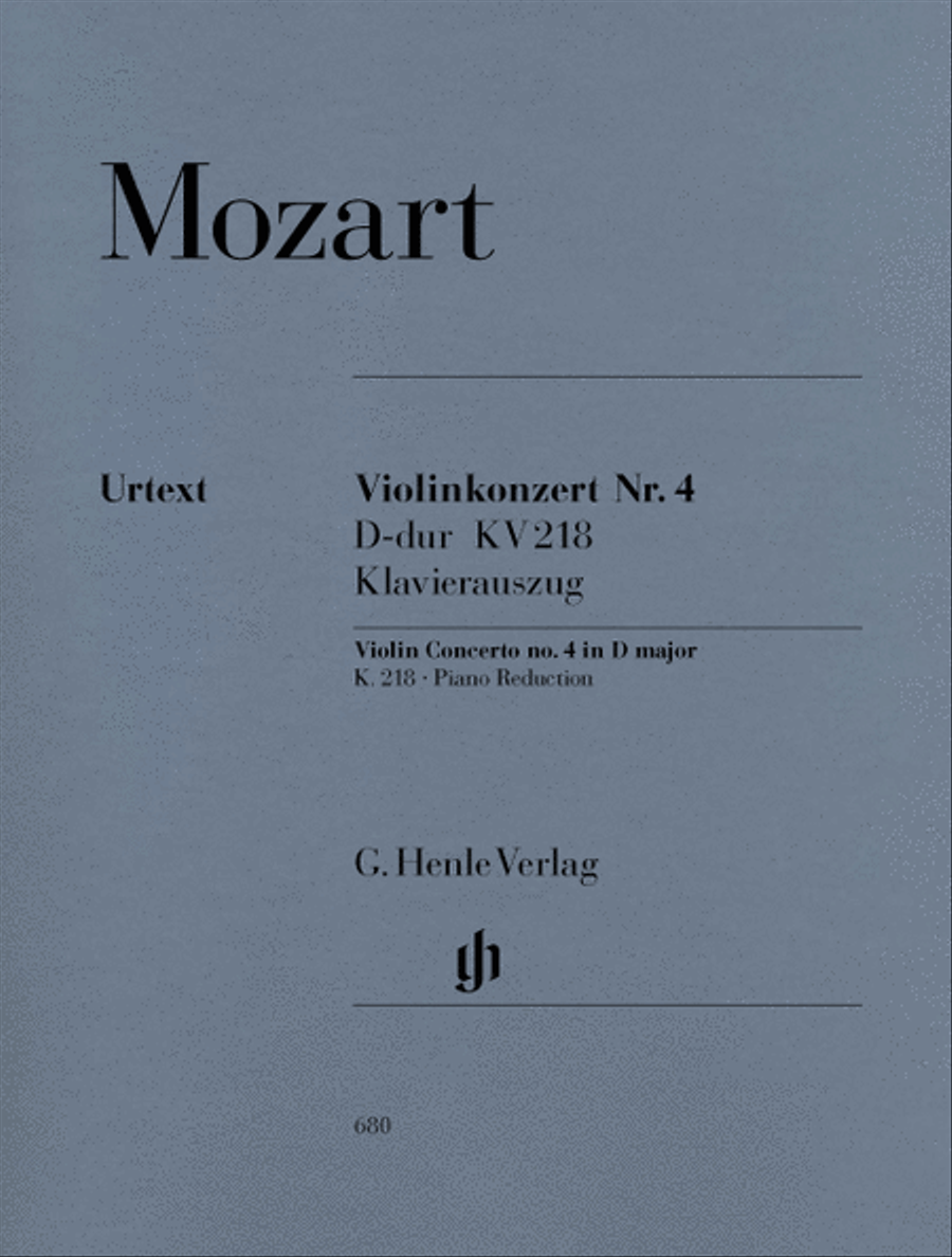 Violin Concerto No. 4 in D Major K218 Violin Solo scores gallery preview page 1