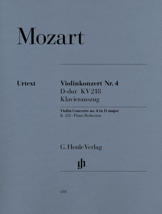 Book cover for Violin Concerto No. 4 in D Major K218