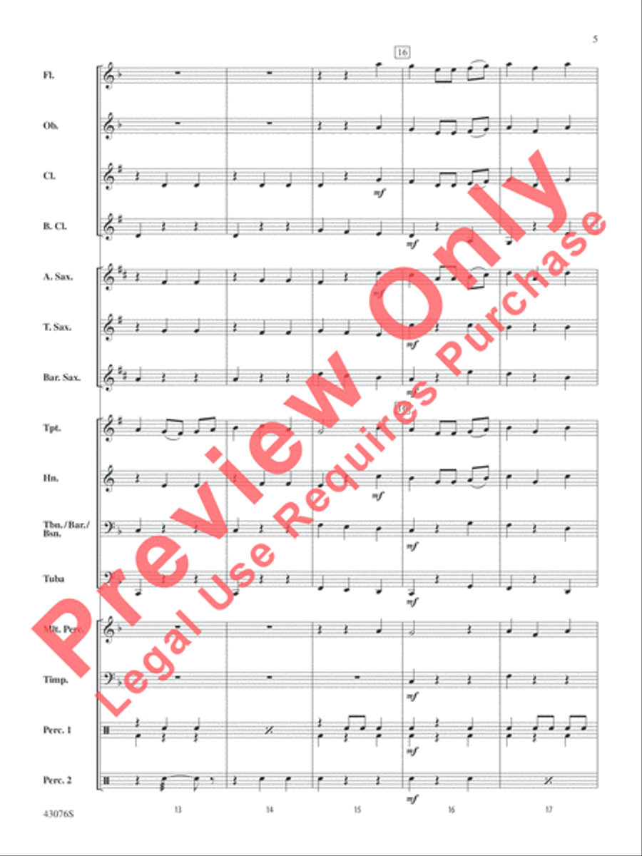Las Mañanitas Concert Band scores gallery preview page 6