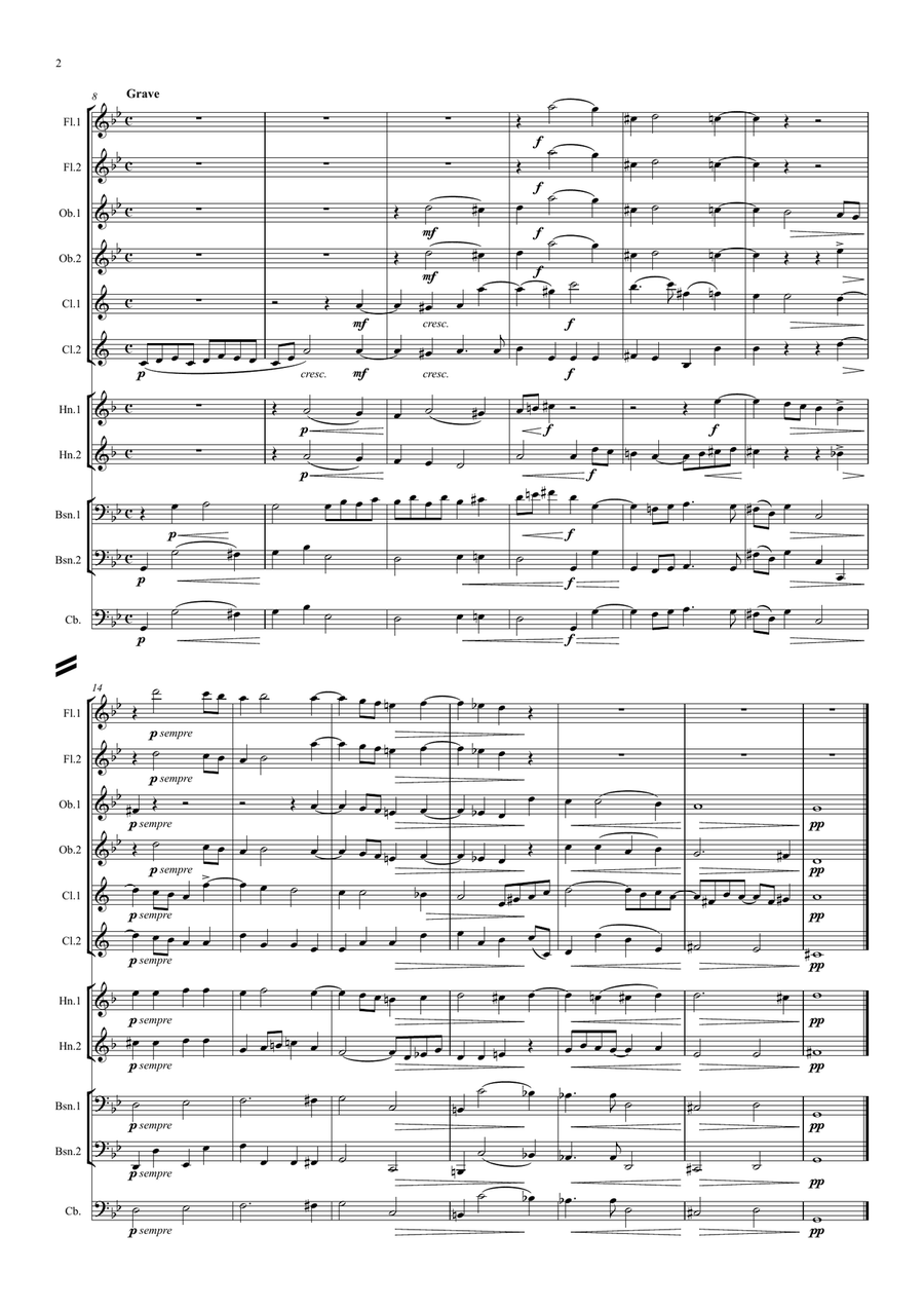 Corelli: Concerto Grosso Op.6 No.8 (Christmas Concerto) (Complete) - symphonic wind Large Ensemble scores gallery preview page 2