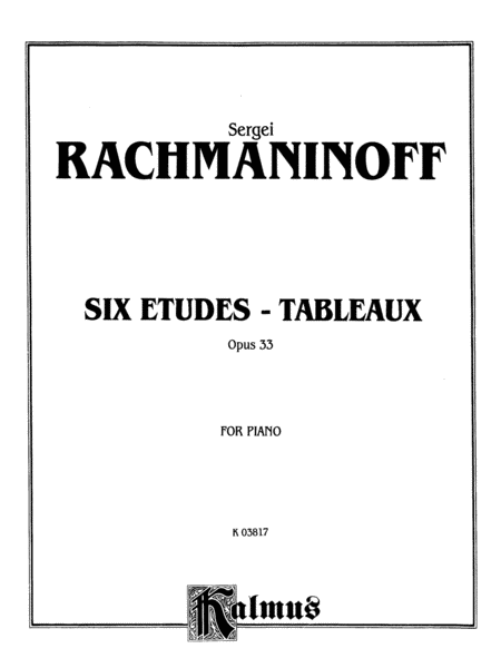 Etudes Tableaux, Op. 33