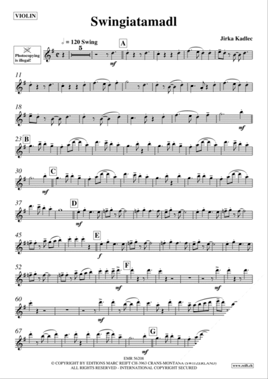 Swingiatamadl Violin Solo scores gallery preview page 3