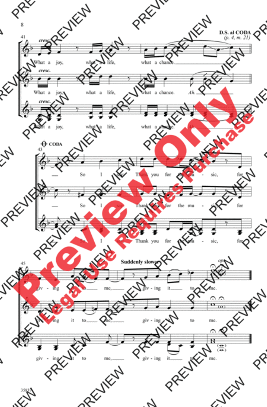 Thank You for the Music Women's Choir scores gallery preview page 8