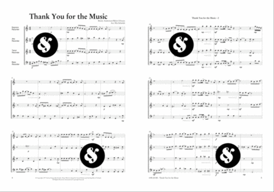 Thank You for the Music Recorder scores gallery preview page 2