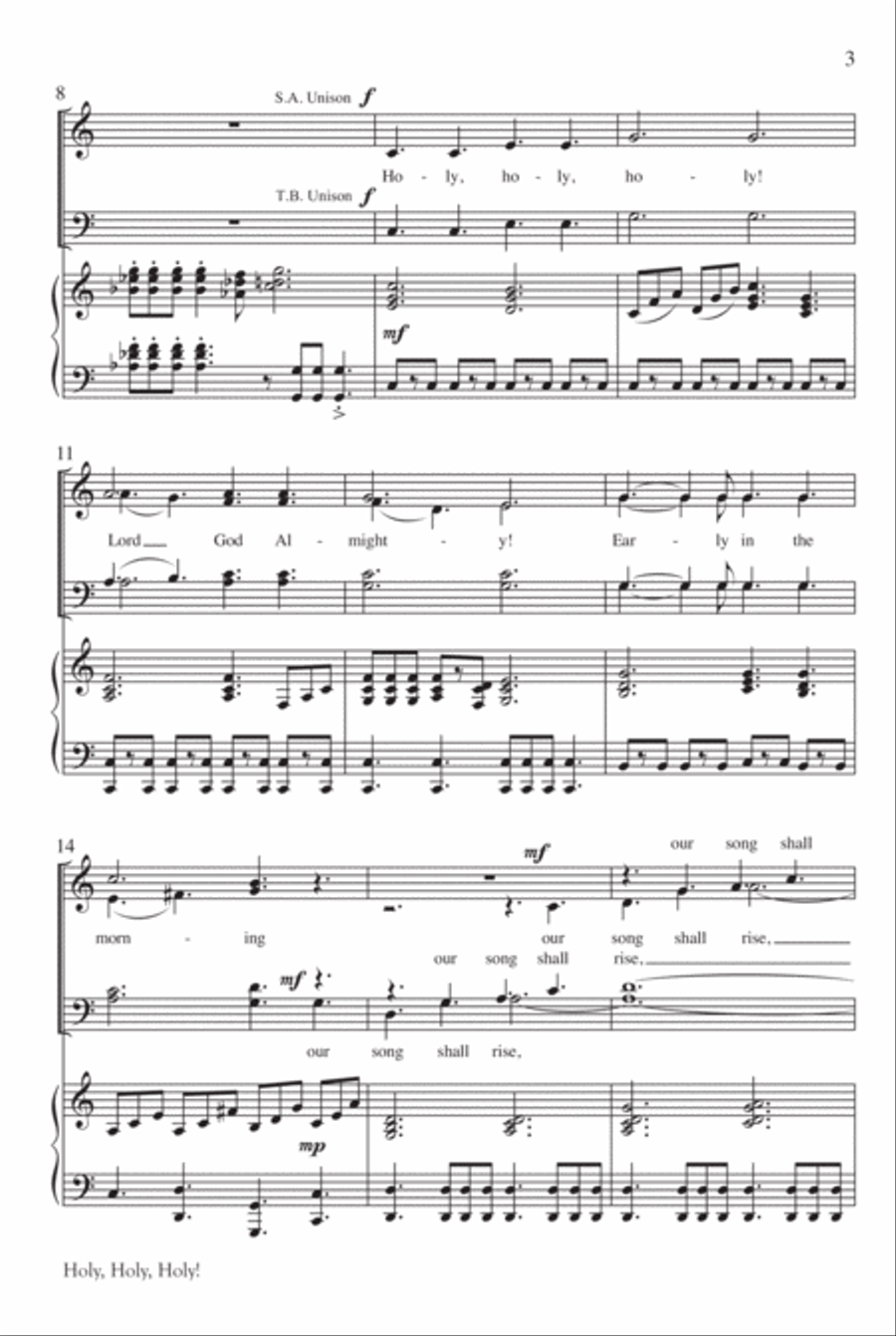 Holy, Holy, Holy Holy, Holy, Holy 4-Part scores gallery preview page 3