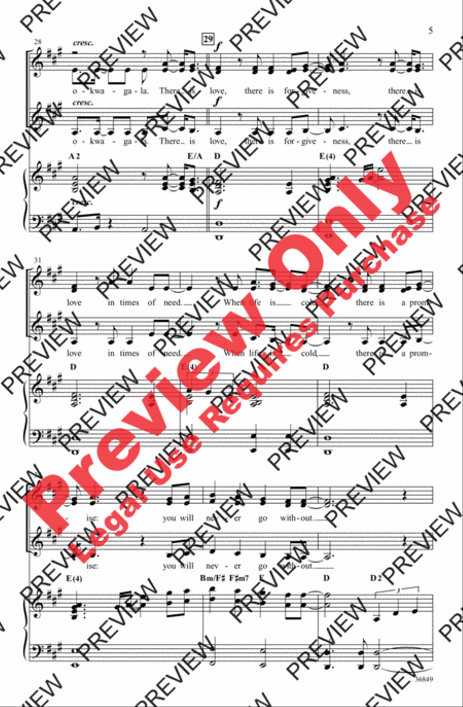 Love Women's Choir scores gallery preview page 5