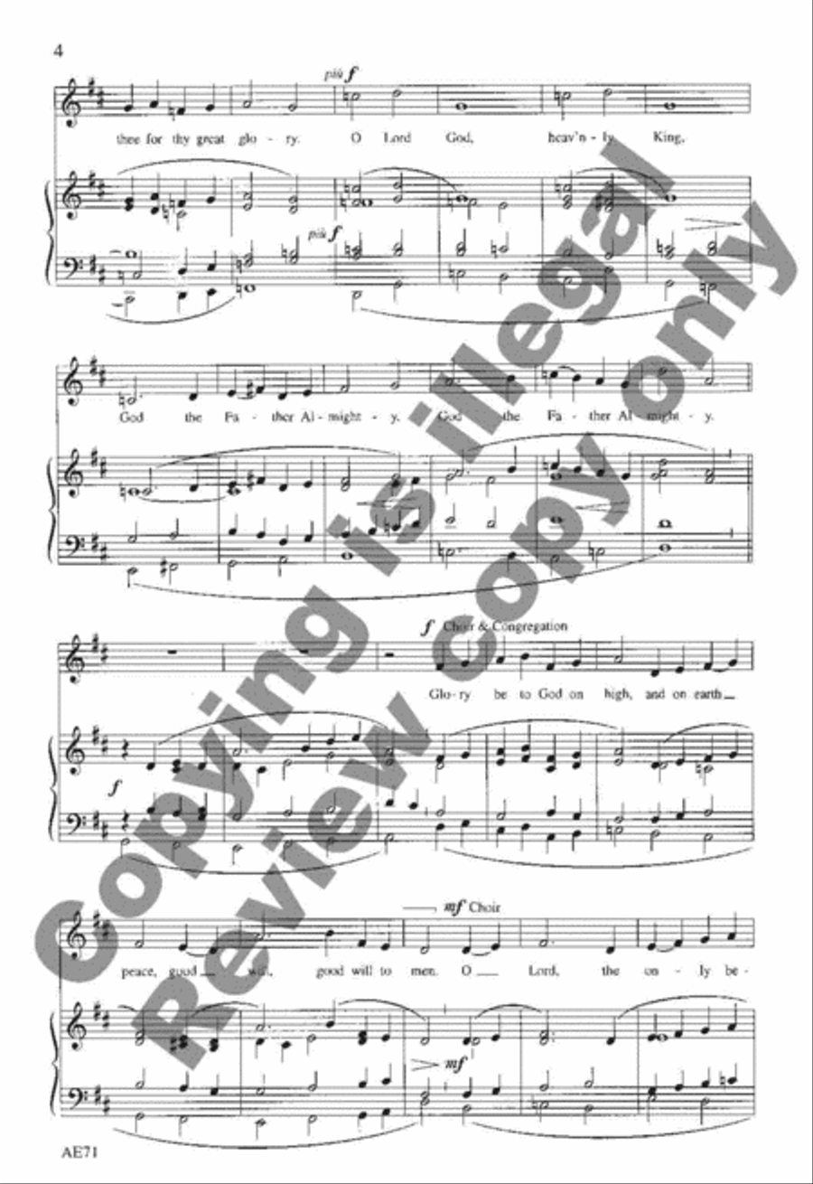 Communion Service, Rite I Unison Choir scores gallery preview page 6