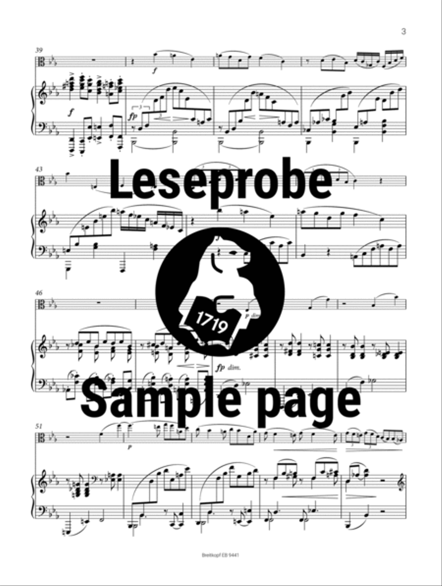 Sonata No. 2 in E flat major Op. 120/2 Piano Accompaniment scores gallery preview page 4