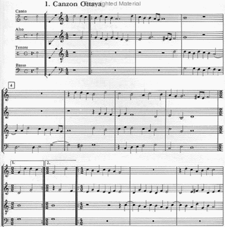 4 Canzoni (1582) - Score and parts