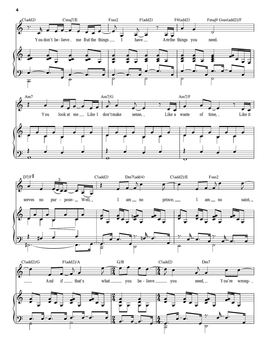 Someone To Fall Back On (from Wearing Someone Else's Clothes) Piano, Vocal scores gallery preview page 4