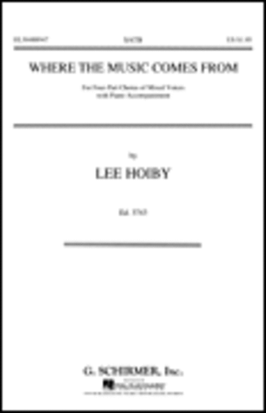 Where The Music Comes From 4-Part scores gallery preview page 1