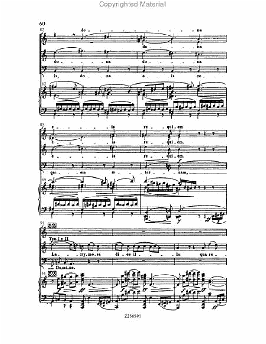 Grande Messe du Morts, H 75 Choir scores gallery preview page 60