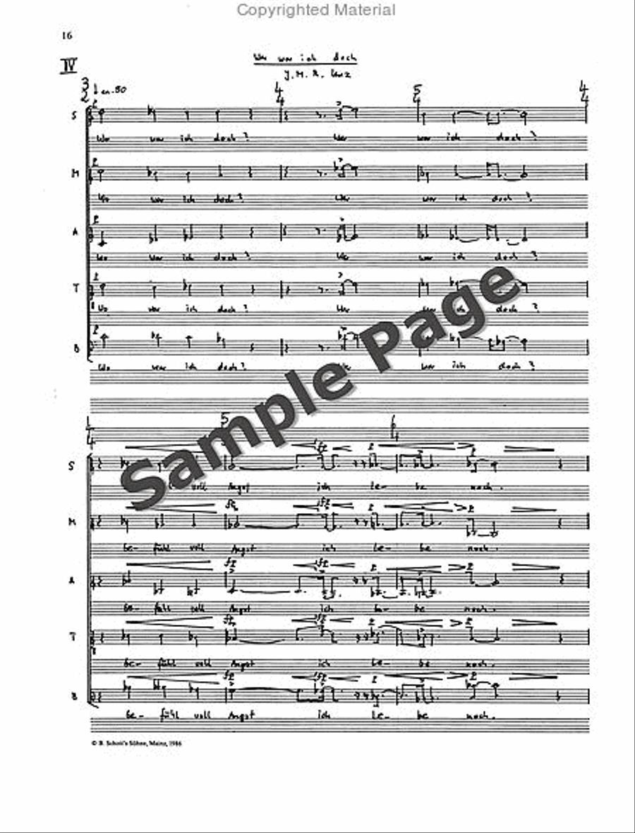 Madrigals 4 From Werther Opera SSATB scores gallery preview page 17