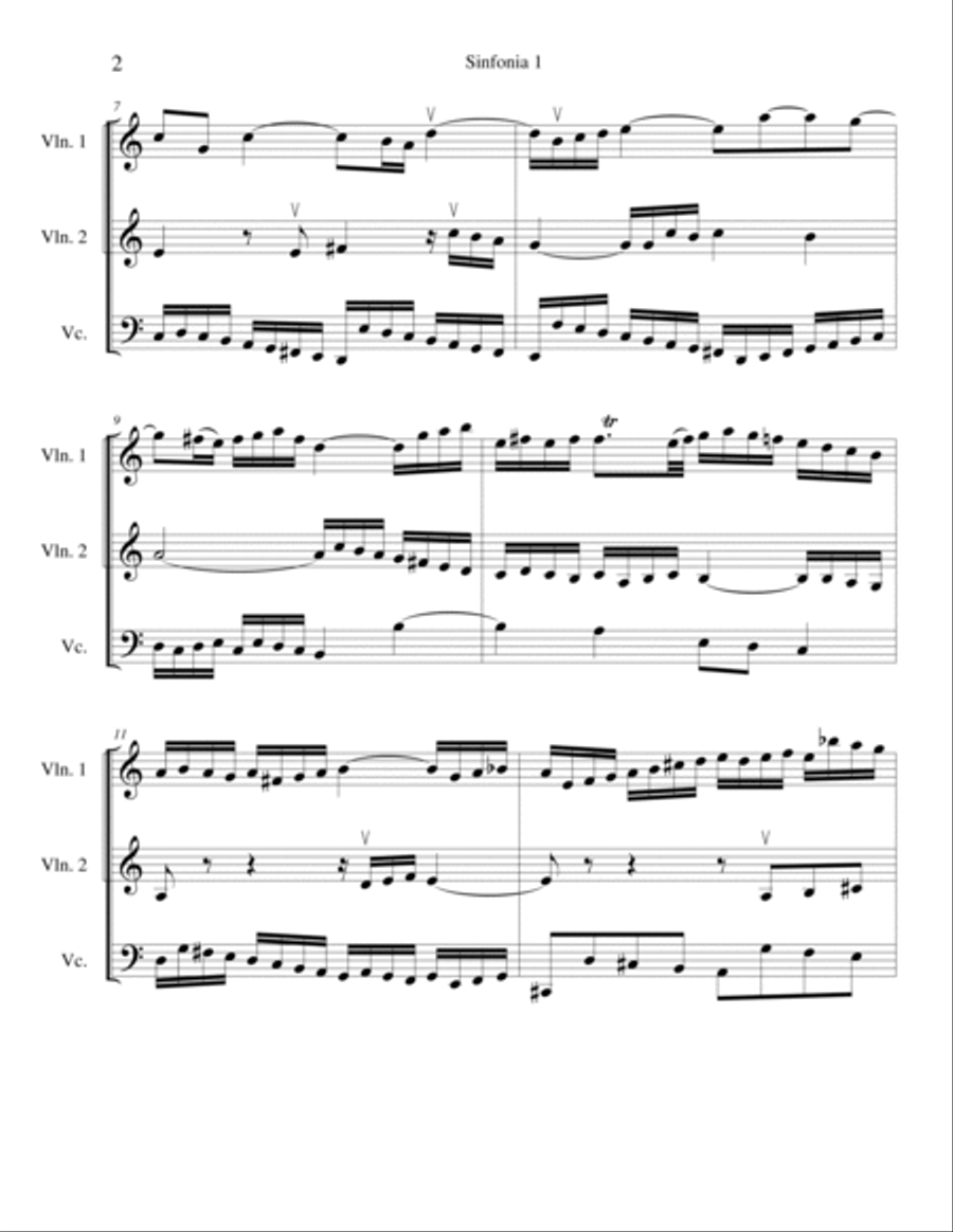 5 Sinfonias for String Trio String Trio scores gallery preview page 2