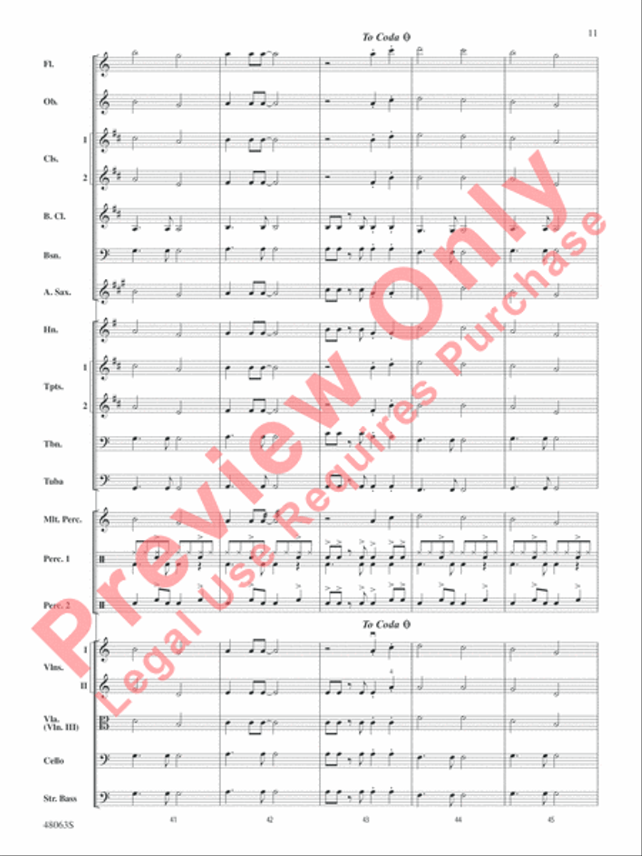 Danger Zone from Top Gun Danger Zone from Top Gun Full Orchestra scores gallery preview page 12