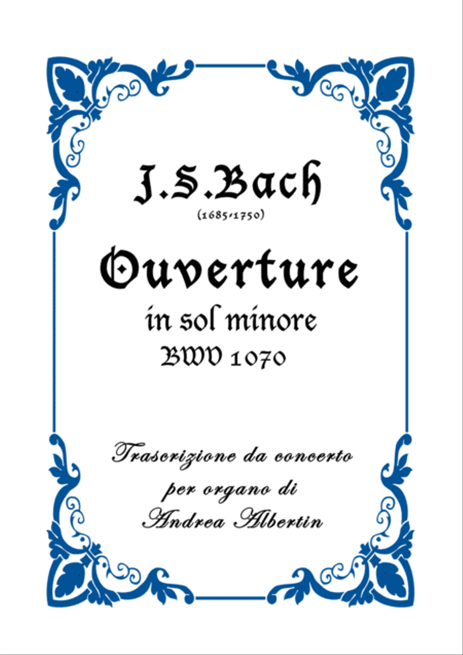 Ouverture in g minor Bwv 1070 Organ Solo scores gallery preview page 1