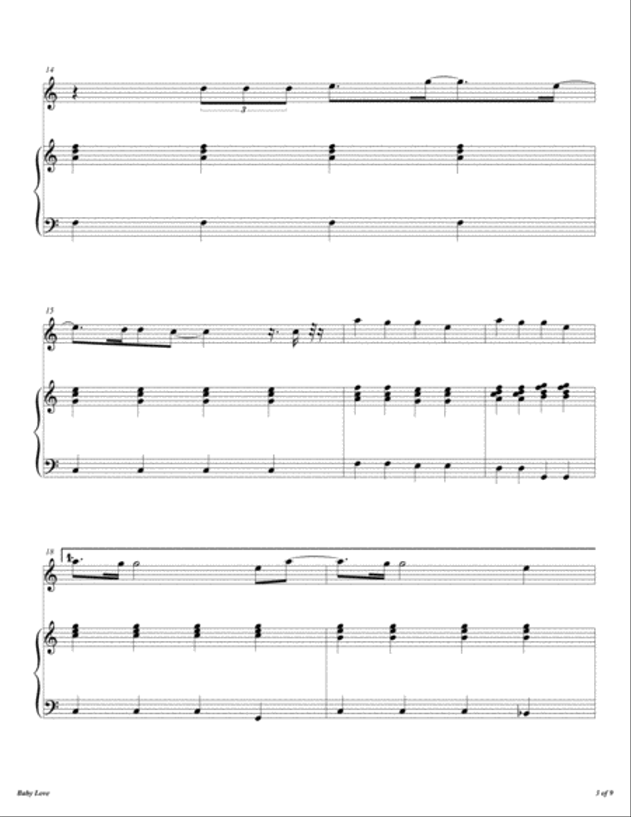 Baby Love Flute Solo scores gallery preview page 4