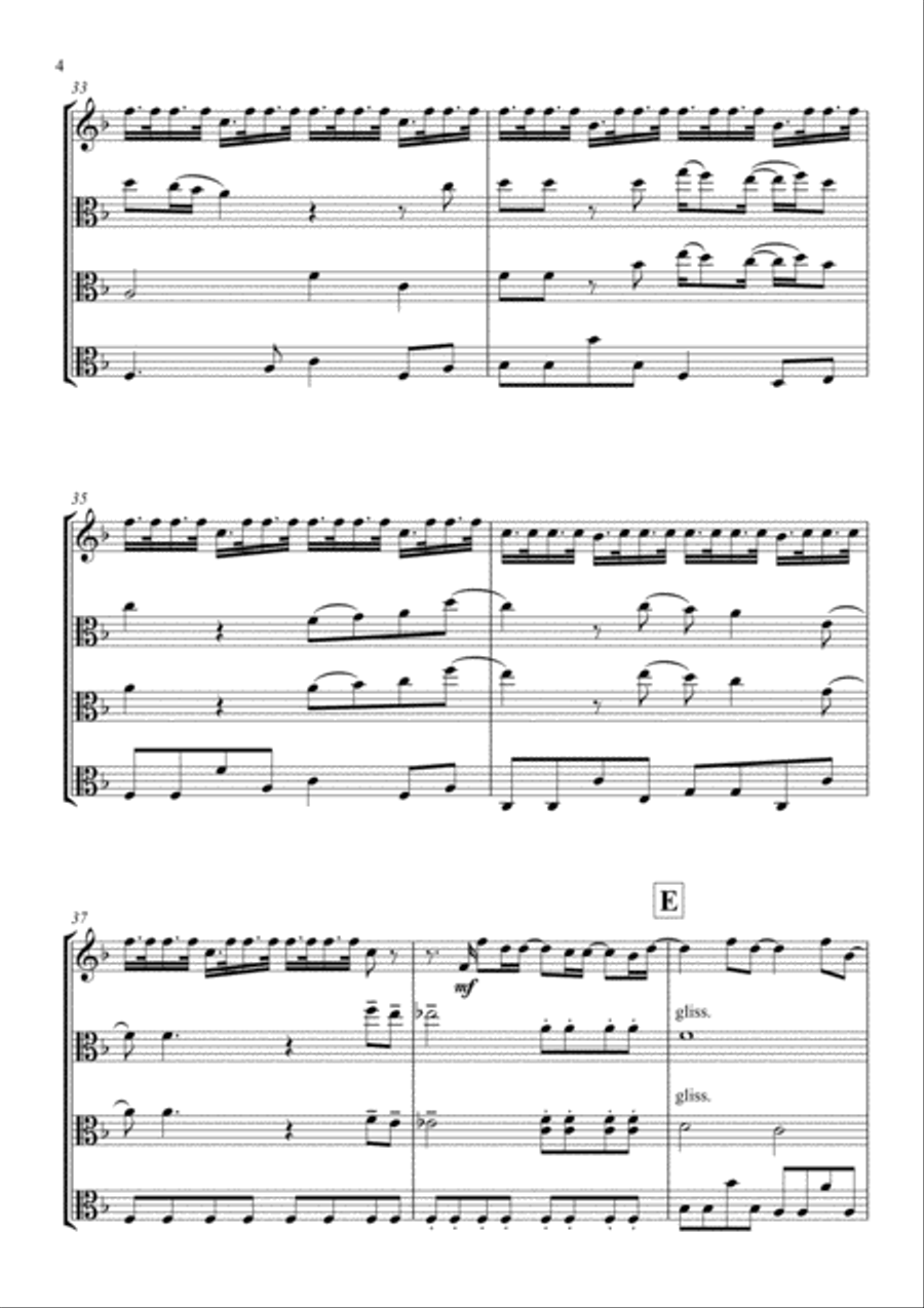 Hey Jude String Quartet scores gallery preview page 6