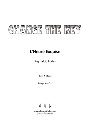 Book cover for L'heure exquise - A Major