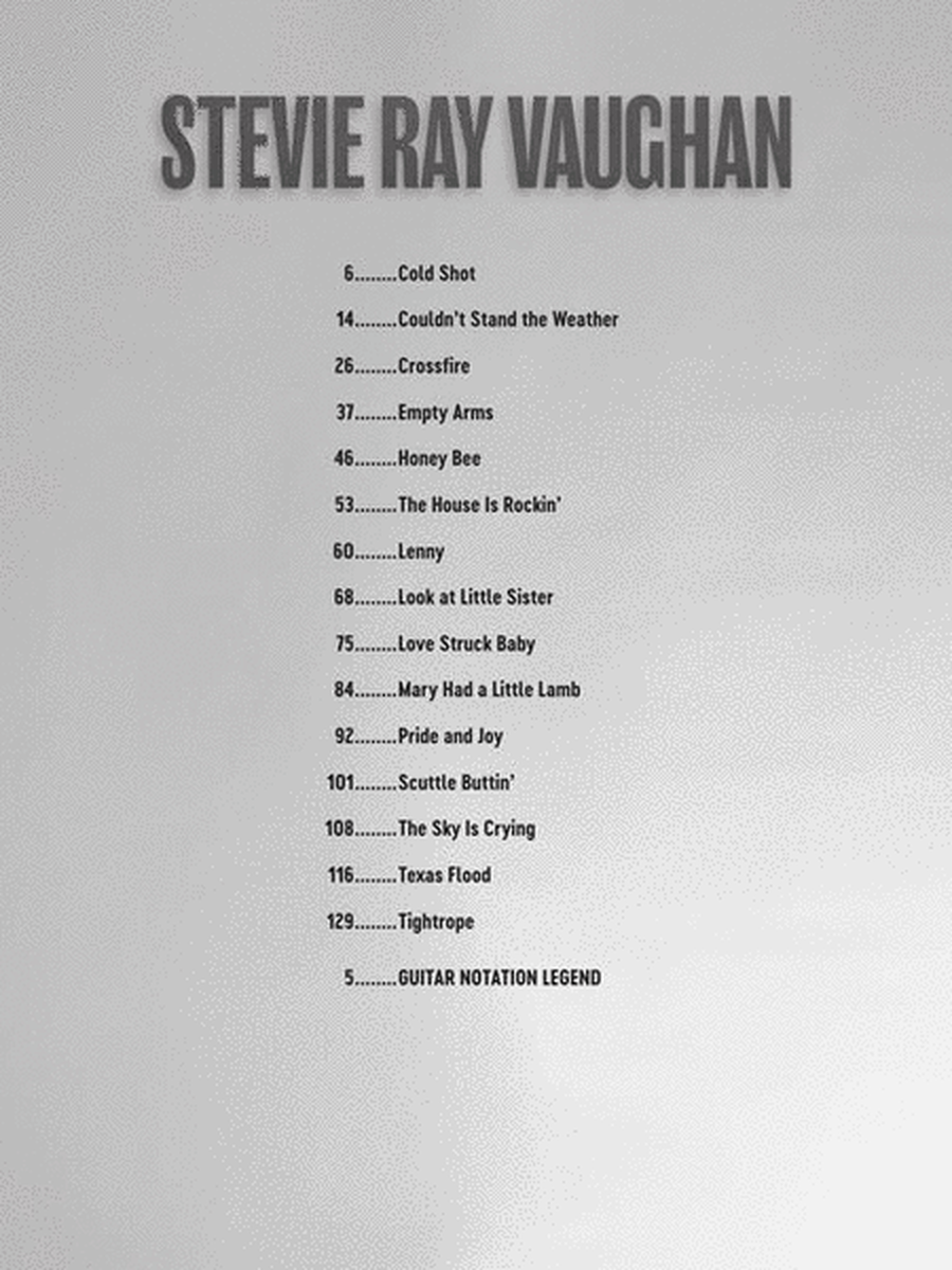 Stevie Ray Vaughan - Deluxe Guitar Play-Along Volume 27