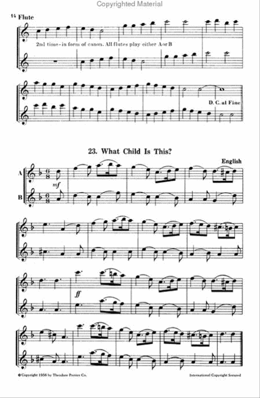 Play A Song Of Christmas, Flute Chamber Music scores gallery preview page 4