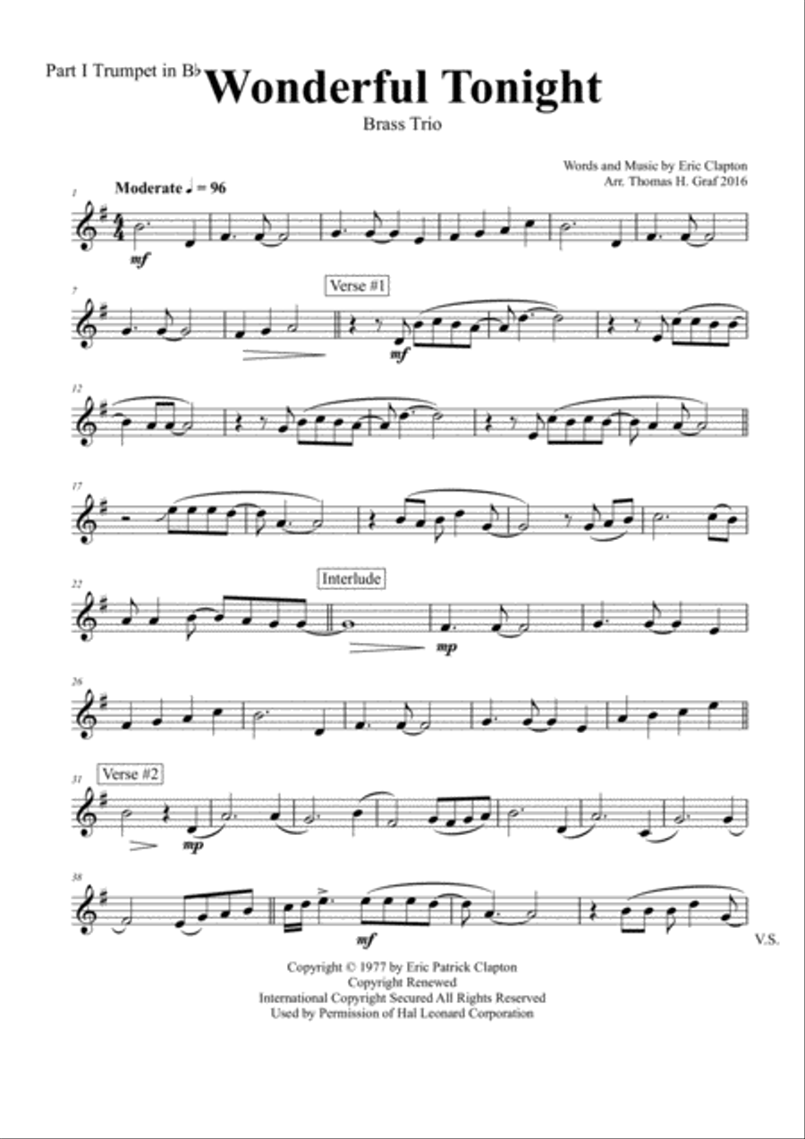 Wonderful Tonight Horn scores gallery preview page 5