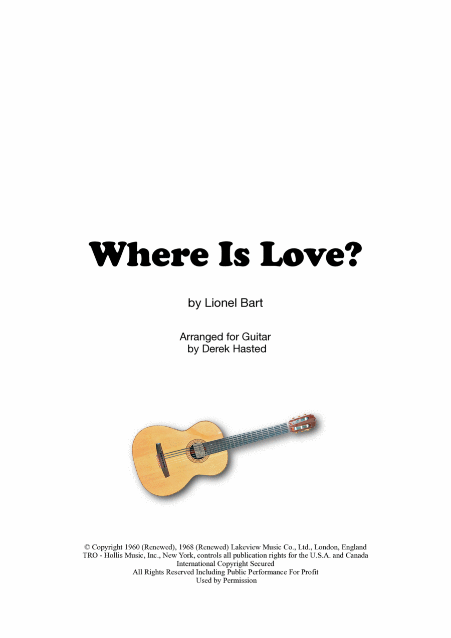 Where Is Love? Guitar Solo scores gallery preview page 1