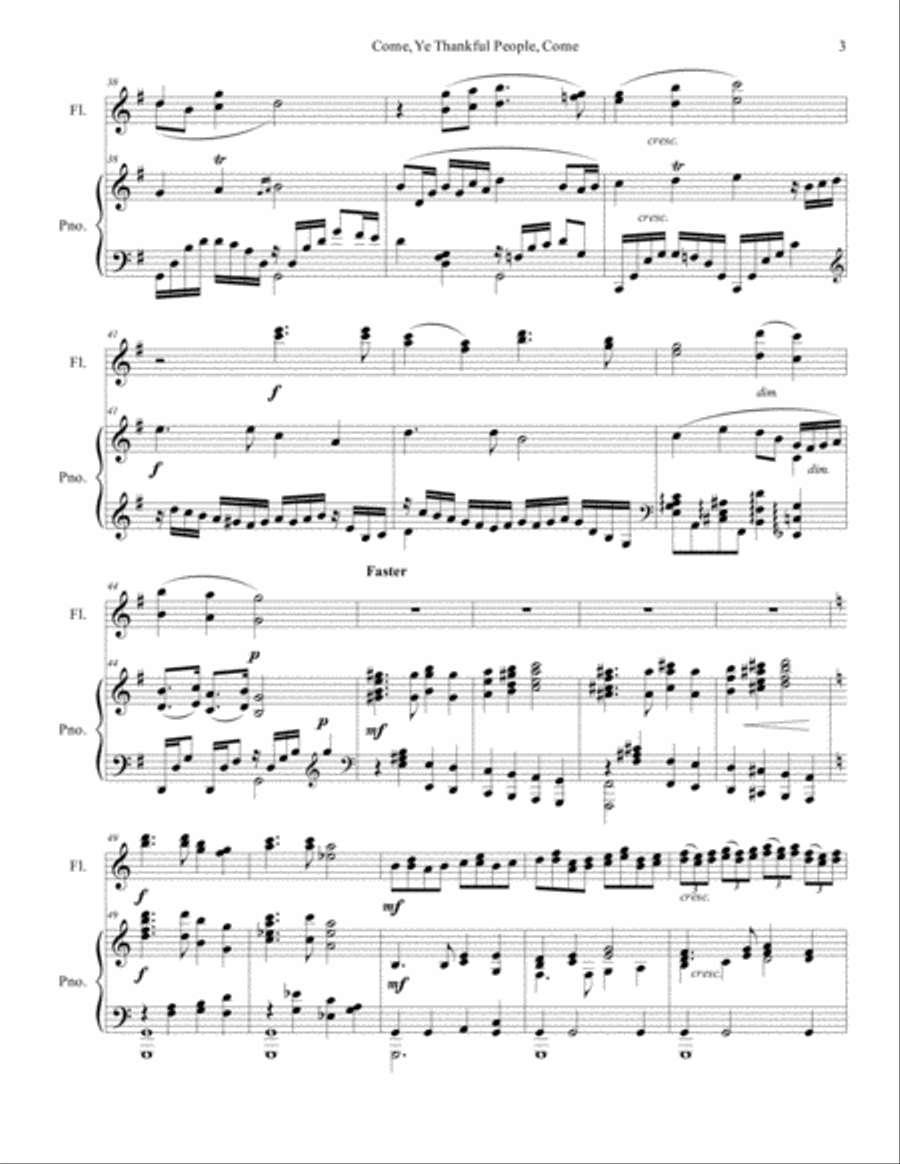 Come, Ye Thankful People, Come Piano scores gallery preview page 3