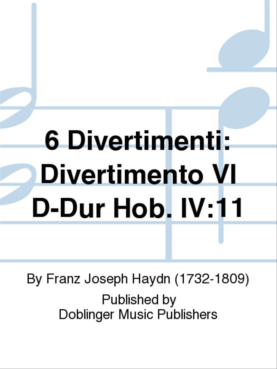 6 Divertimenti: Divertimento VI D-Dur Hob. IV:11 Flute scores gallery preview page 1