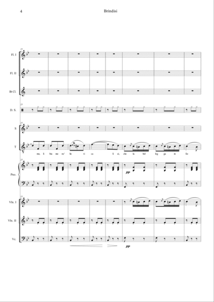Brindisi ( La Traviata ) Brindisi ( La Traviata ) Orchestra scores gallery preview page 4