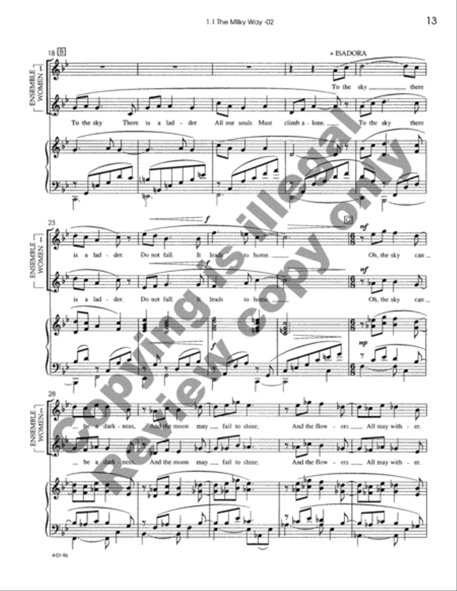 The Dreamers Piano, Vocal scores gallery preview page 20