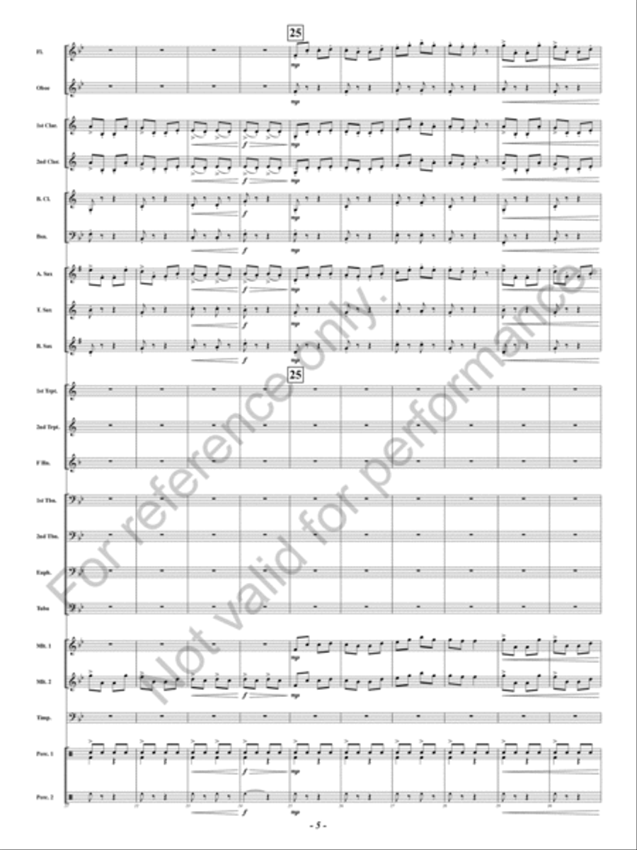 Infernal Galop Concert Band scores gallery preview page 6