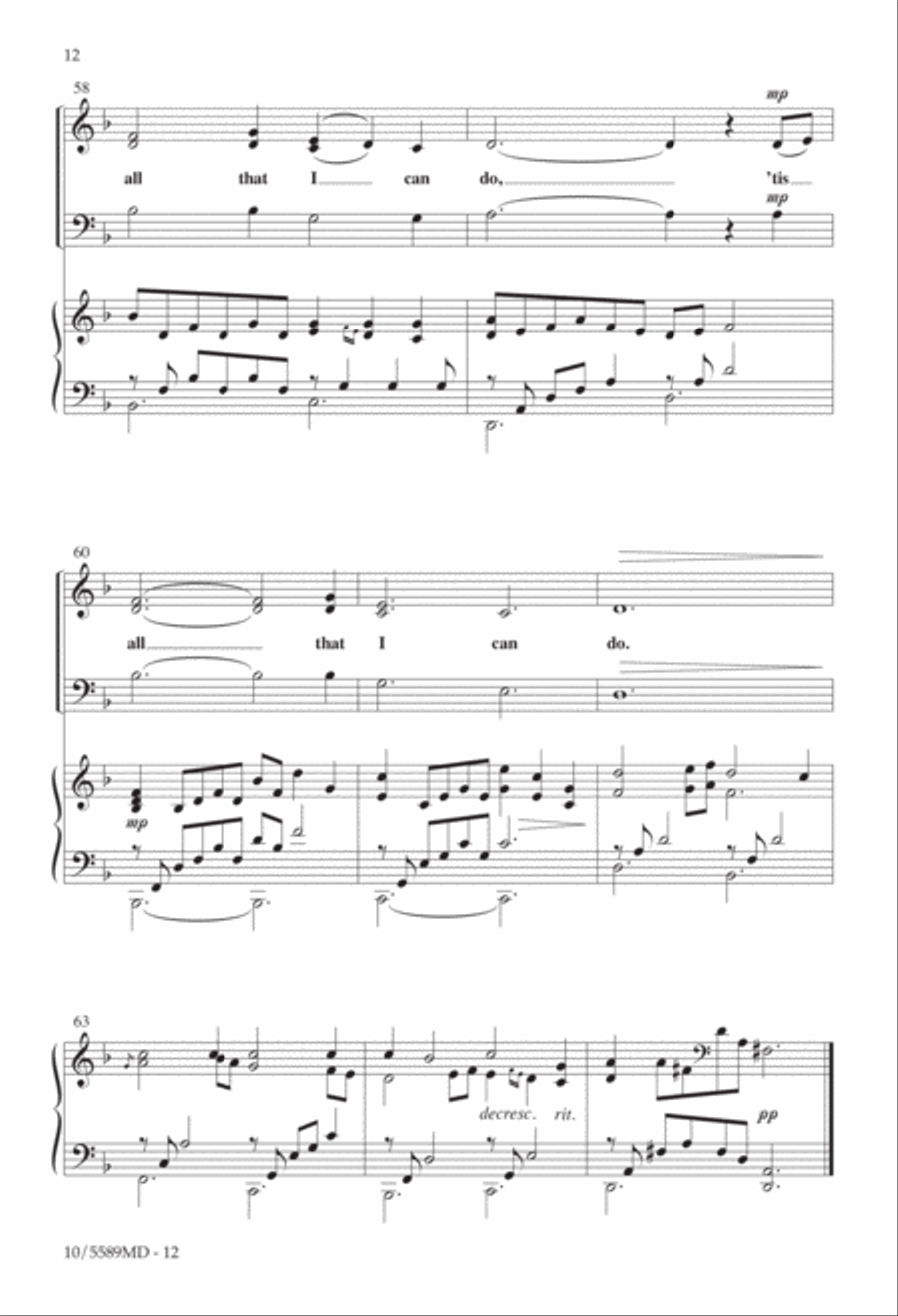 Alas, and Did My Savior Bleed 4-Part scores gallery preview page 9