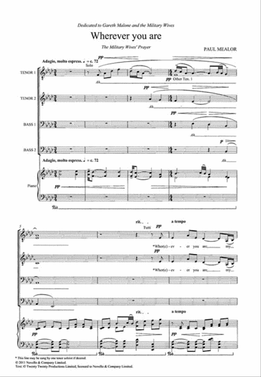 Wherever You Are TTBB scores gallery preview page 2