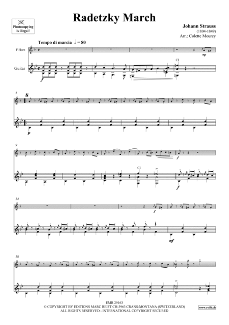 Radetzky March Horn scores gallery preview page 4