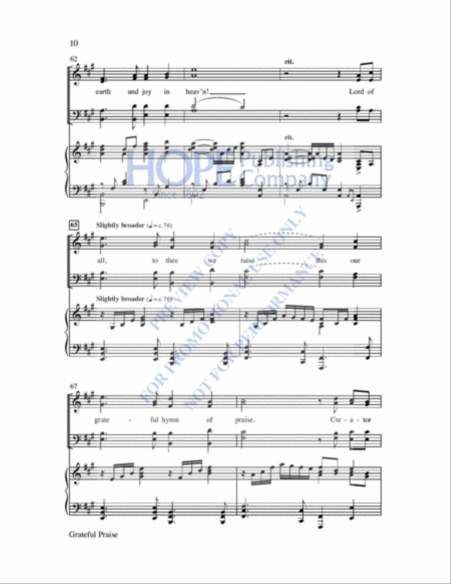 Grateful Praise 4-Part scores gallery preview page 11