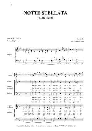 NOTTE STELLATA (Stille Nacht) - For Soli, SA Choir, Violin and Organ