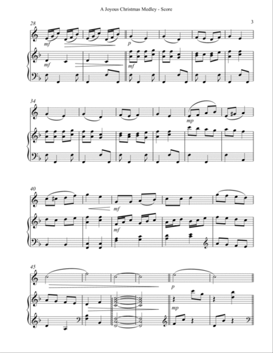 A Joyous Christmas Medley, Duet for French Horn & Harp image number null