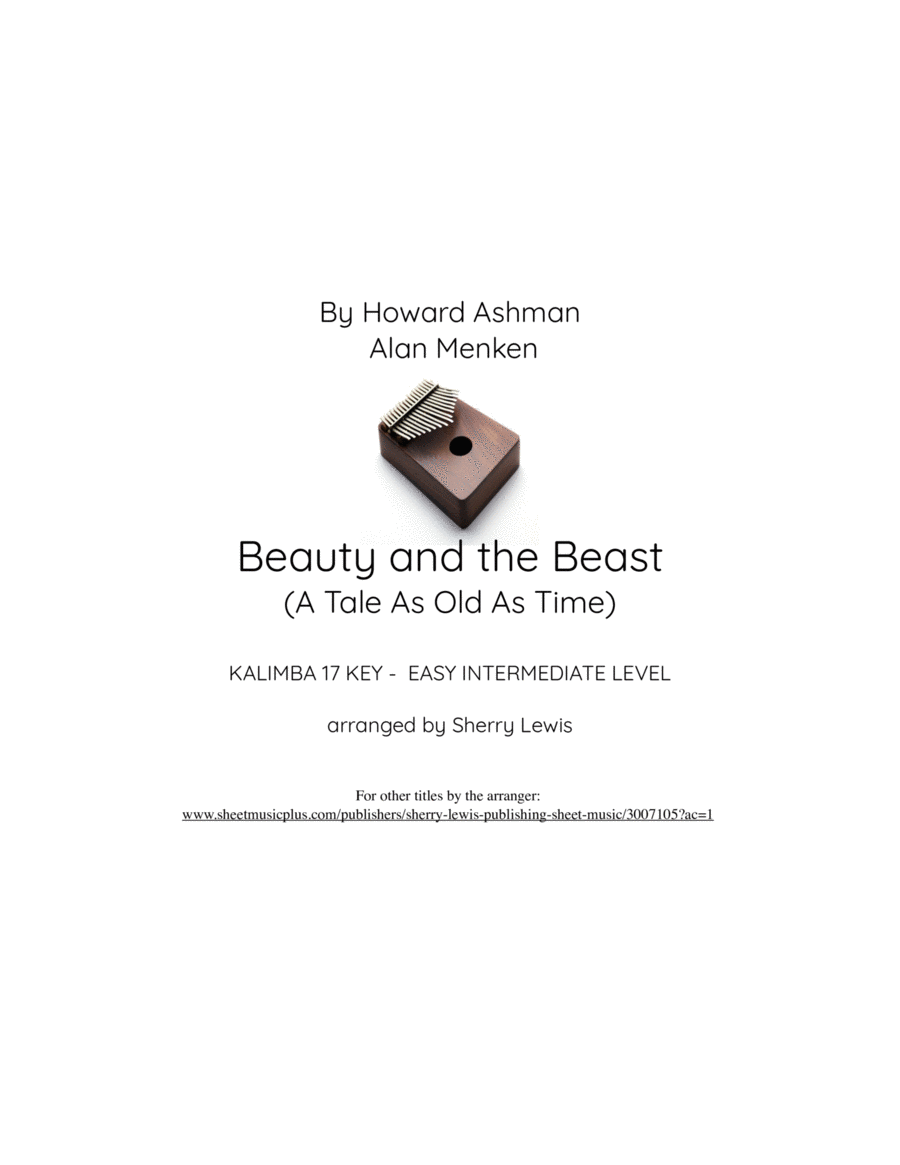 Beauty And The Beast Kalimba scores gallery preview page 1