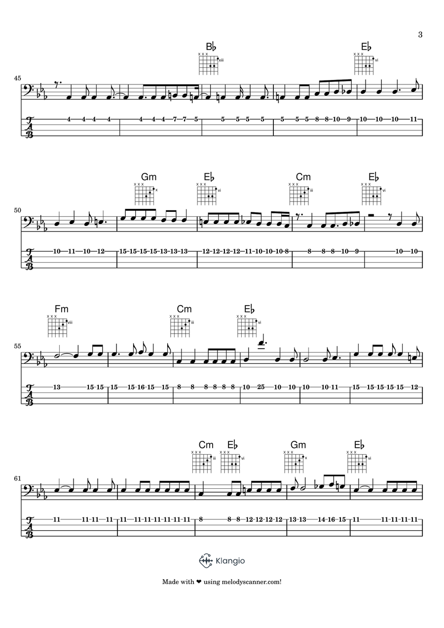 Love Train Guitar Tablature scores gallery preview page 3