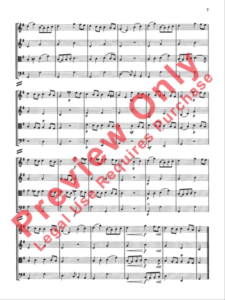 String Quartets for Beginning Ensembles, Volume 3 String Quartet scores gallery preview page 8