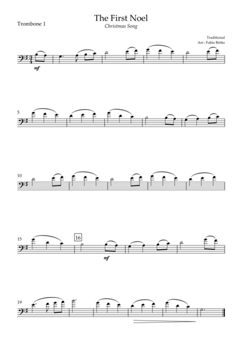 The First Noel (Christmas Song) for Trombone Trio image number null